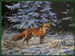 Fox In The Snow Nico Bulder Wildlife Painter